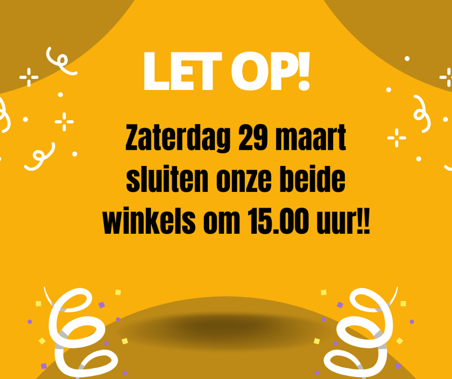 Zaterdag 29 maart